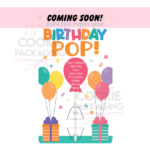 Birthday cake pop card balloon mockup