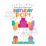Birthday cake pop card cake mockup