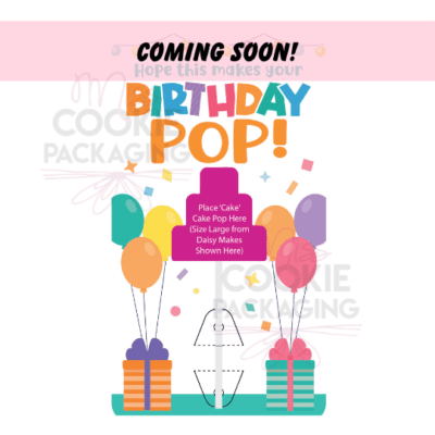 Birthday cake pop card cake mockup