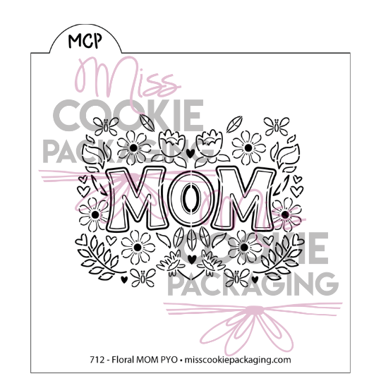 FLORAL mom stencil FLORAL mom stencil