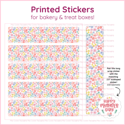 mother's day spring floral wrap sticker