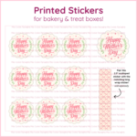 Mothers day scalloped sticker bows n such