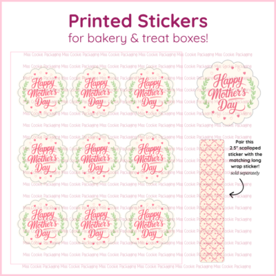 Mothers day scalloped sticker bows n such