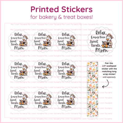 relax mom mothers day scalloped stickers