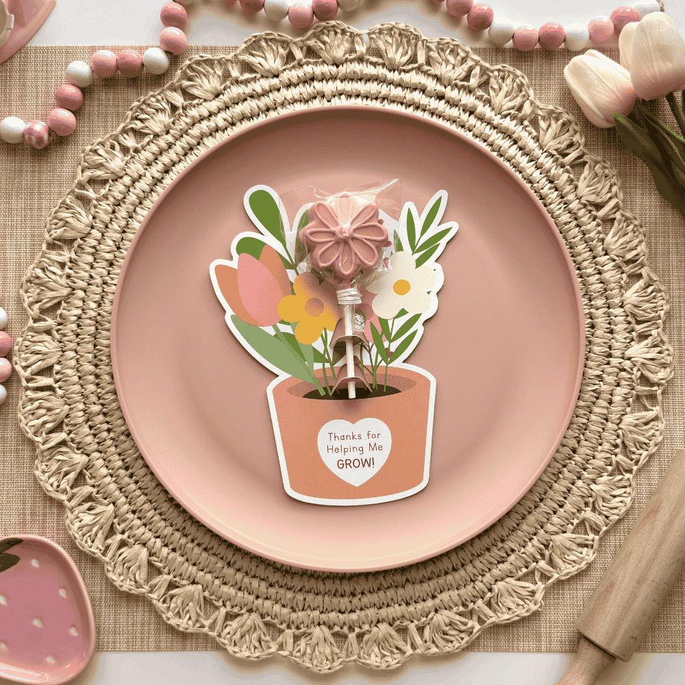 thank you for helping me grow die cut cake pop card