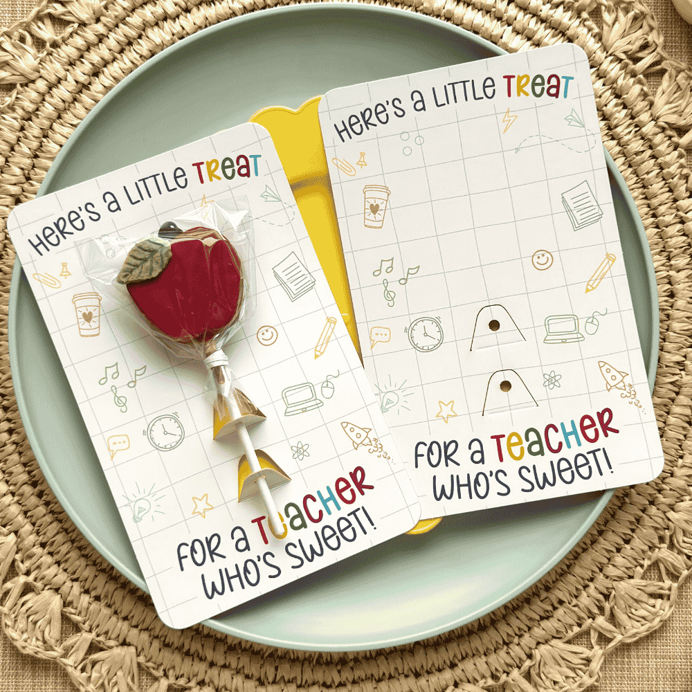 little treat for teacher sweet cake pop card