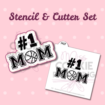 basketball mom cutter & stencil