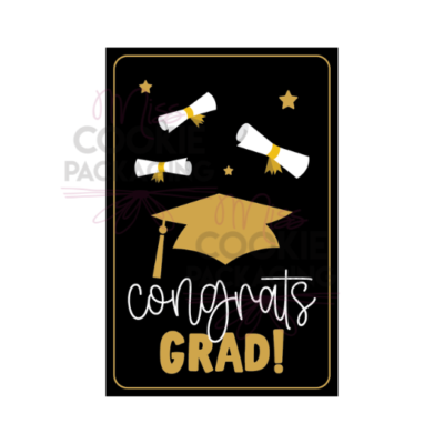 congrats grad black gold
