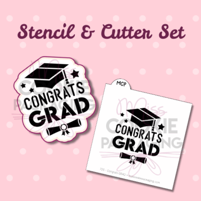 congrats grad cap cutter & stencil