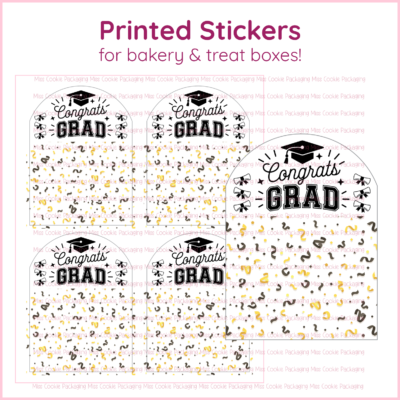 congrats grad confetti Arched sticker