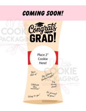 congrats grad cookie card circle