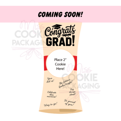 congrats grad cookie card circle