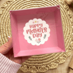 floral scalloped sticker happy mothers day