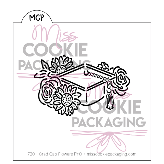 grad cap floral stencil grad cap floral stencil