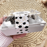 grad cap long sticker on box