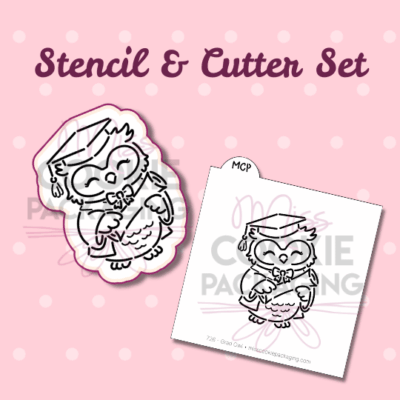 grad owl cutter & stencil