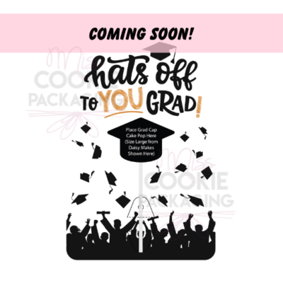 hats off to you grad cake pop card mockup