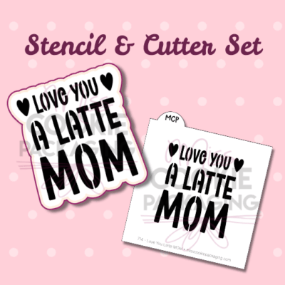 love you a latte cutter & stencil