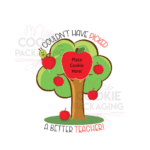 "Couldn’t Have Picked A Better Teacher" Die Cut Cookie Card – Set of 25 Printed 5.25" x 7" Cookie Cards - Image 2