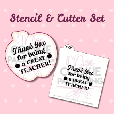 thank you great teacher cutter & stencil