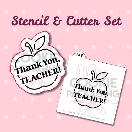 thank you teacher cutter & stencil thank you teacher cutter & stencil