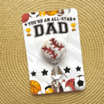All-star dad cake pop card with baseball pop
