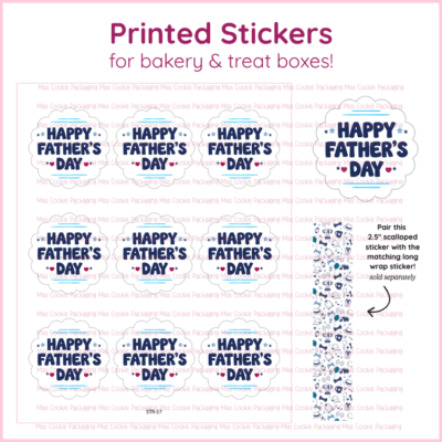 Fathers day scalloped sticker