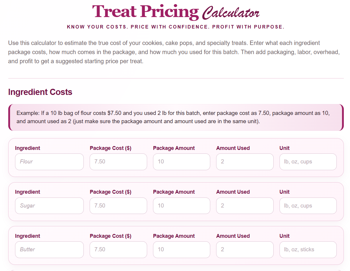 treat price calculator