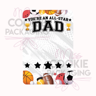 all star dad cake pop card