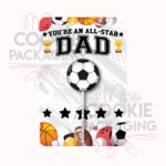 all star dad cake pop card mockup