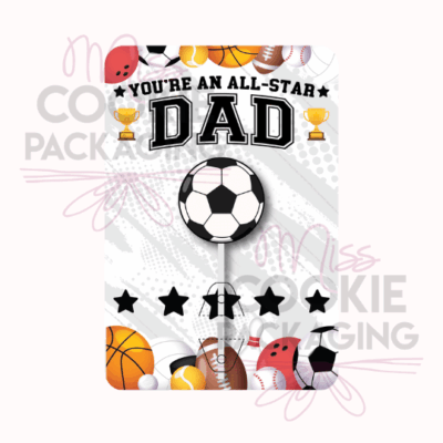 all star dad cake pop card mockup