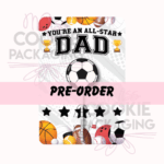 all star dad cake pop card mockup