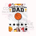 all star dad cake pop card mockup