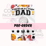 all star dad cake pop card mockup