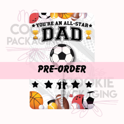 all star dad cake pop card mockup