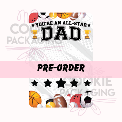 all star dad cookie card