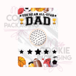 all star dad cookie card mockup