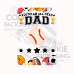 all star dad cookie card mockup