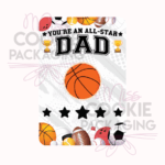 all star dad cookie card mockup