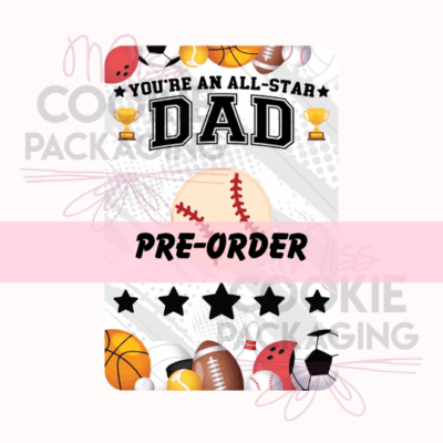 all star dad cookie card mockup