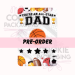 all star dad cookie card mockup