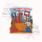 building memories with you tool box cookie card
