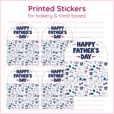 father's day arched sticker