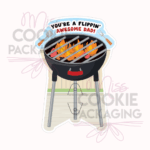 flippin awesome dad grill cake pop card