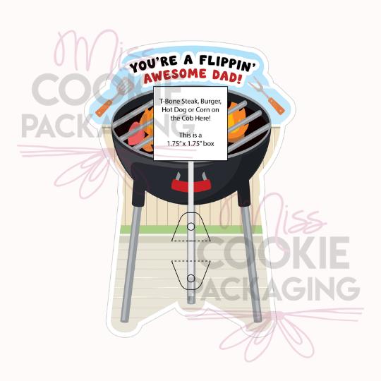 flippin awesome dad grill cake pop card mockup flippin awesome dad grill cake pop card mockup