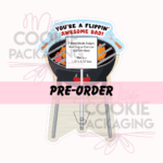 flippin awesome dad grill cake pop card mockup