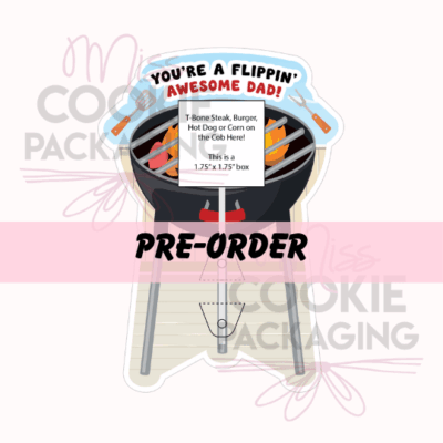 flippin awesome dad grill cake pop card mockup