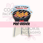 flippin awesome dad grill cookie card
