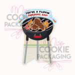 flippin awesome dad grill cookie card mockup