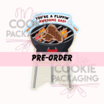 flippin awesome dad grill cookie card mockup